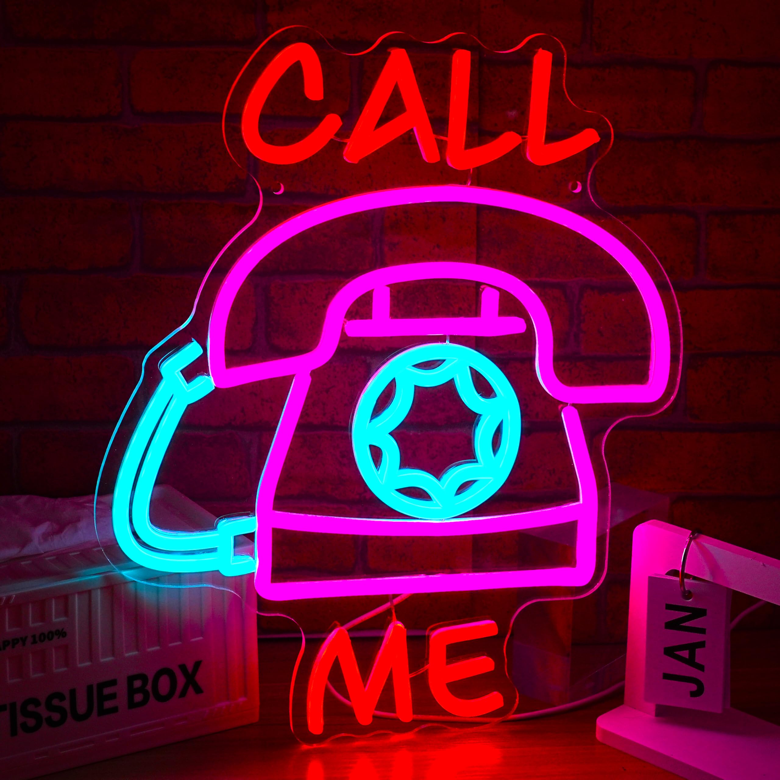 Amazon.com : LIUOZHTEA Call Me Neon Sign for Wall Decor Dimmable